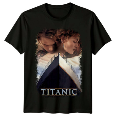 Titanic (1997) Movie Poster Inspired T-Shirt Retro 90s Love Story Romantic Tee