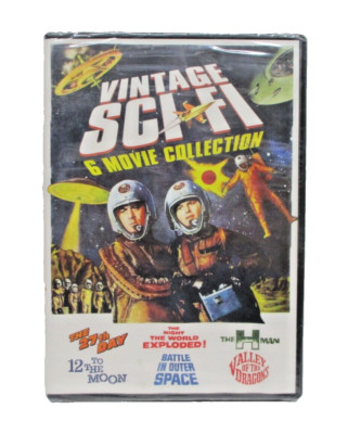 Vintage Sci-Fi  6 Movie Collection (DVD) World Exploded Outer Space Dragons Moon