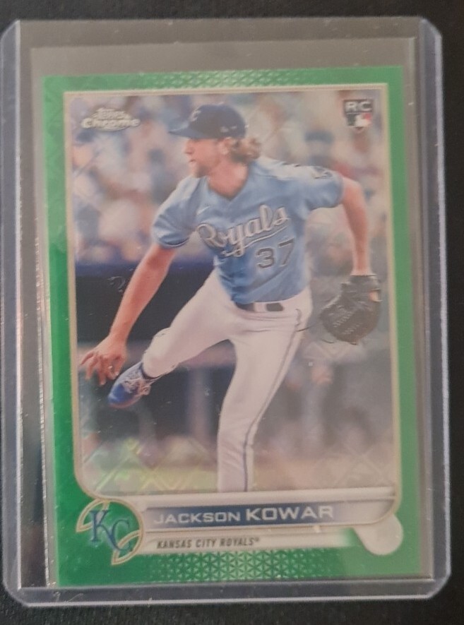 2022 Topps Chrome JACKSON KOWAR Green Logofractor SP /99 Rookie RC
