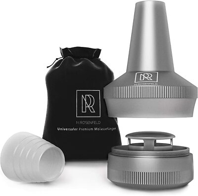 Shisha Molassefänger mit Gewinde APOLLO Universal Aluminium Molasse Kopf silber