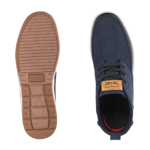 LEVIS ATWATER 2 DNM HI LACE ATHLETICS SNEAKER MEN SHOES NAVY/BROWN SIZE 8.5 NEW - 第 5/5 張圖片