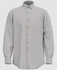 $62 Alfani Men's White Regular-Fit Long-Sleeve Dress Shirt Size 15-15.5 34/35
