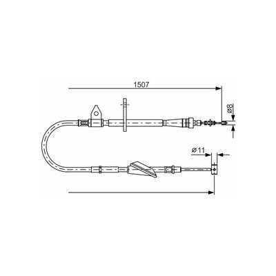 Bosch cable parking brake right for Opel Agila 1 987 477 995