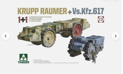 Takom 1:72 - 05007 - KRUPP RAUMMER + VsKfz.617 Plastikbausatz