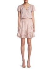 MICHAEL MICHAEL KORS Womens Pink Pullover Short Dress Petites PXS