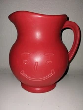 VINTAGE 80’s THE KOOL-AID MAN RED PLASTIC SMILING MR. KOOLAID PITCHER 1980’s