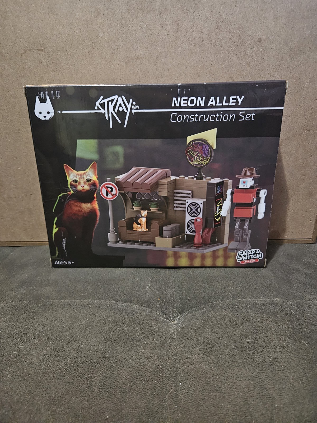 STRAY NEON ALLEY Cat Building Bricks Block Set New Sealed