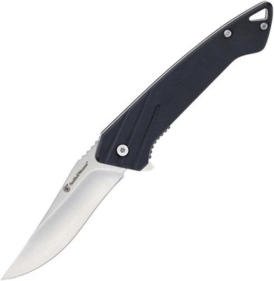 Black SMITH & WESSON Black Ops Recurve Linerlock, Ultra Glide Folding, SW1205899