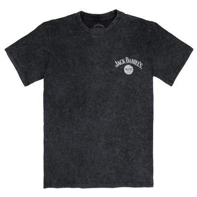 Jack Daniels Old Time Distillery Front & Back Print Acid Wash T