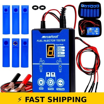 MR CARTOOL Fuel Injector Tester Cleaner Kit, 8 Pulse Modes, 5V/12V