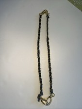 Gold Tone Chain Leather Strap Replacement Belt? 4-chips 15” Ea