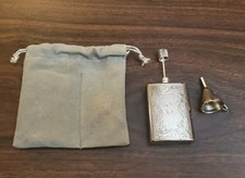 Vintage Silver Plated Perfume Bottle With A F...