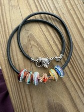 Trollbeads Fish Lock Bracelet With 5 Summersday Artisan Style Beads  Phya Bead