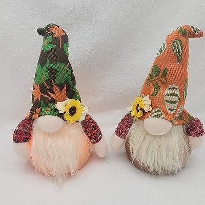 Figures Lighted Fall Gnomes 2 Plush Autumn Decorations Harvest Dwarf Juegoal