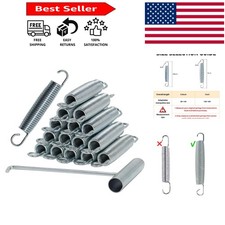 Set of 16 Heavy-Duty 7-Inch Stainless Steel Trampoline Springs for Bouncing