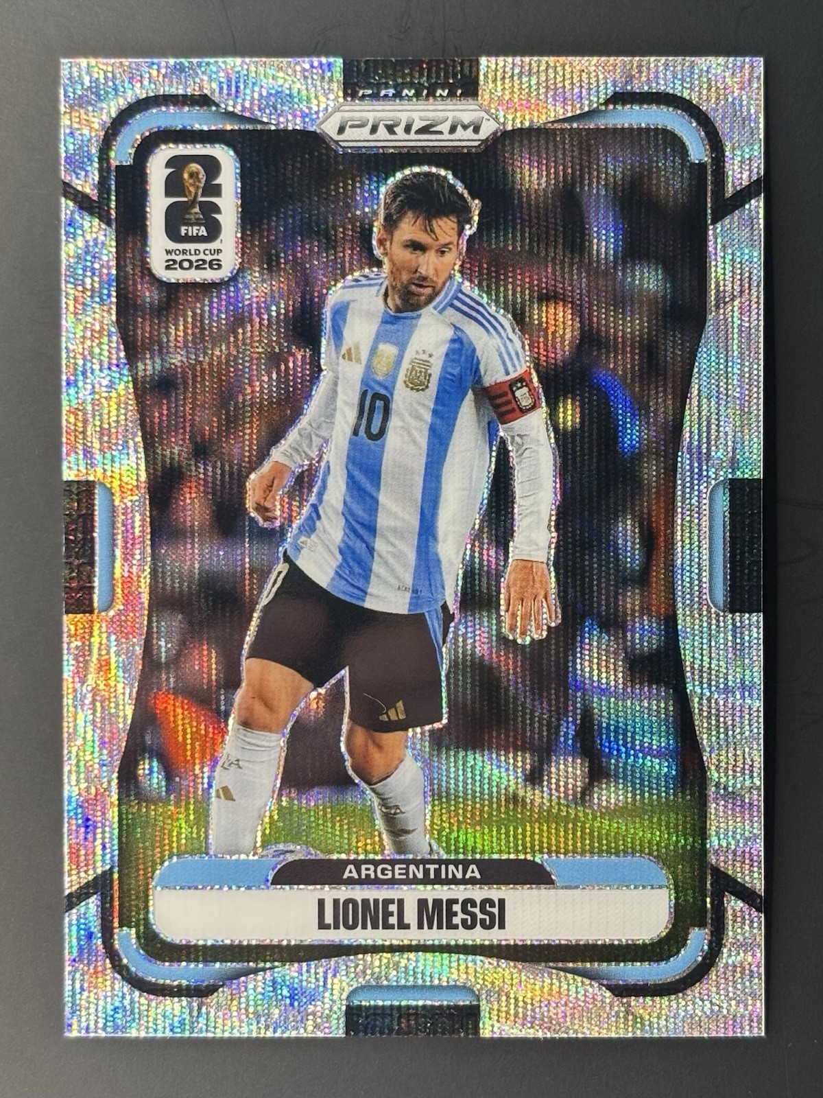 2026 Panini Prizm FIFA World Cup 2026 Soccer WAVE Prizm SP Lionel Messi No. 10