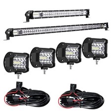 8 Pcs 40, 20 Inch LED Light Bar Kit with 4 Inch LED Pods and 40 Inch, 20 Inch
