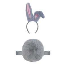 1Set Easter Ears Lightweight Bunny Ears Headband Cute Bunny Tail Realistic Club