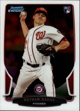 2013 Bowman Chrome Draft #3 Nathan Karns RC - BB