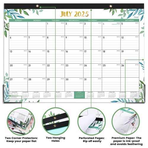 Desk Calendar 2025-2026, 18 Months Calendar from July 2025 to December 2026, ... - 第 3/8 張圖片