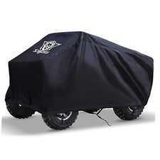 Waterproof ATV Cover, Heavy Duty Protects 4 Wheeler from Snow 88 inch Black