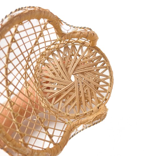 LOT OF 3 Vintage Wicker Peacock Fan Back Rattan Chair Doll Or Plant Stand - Picture 9 of 22