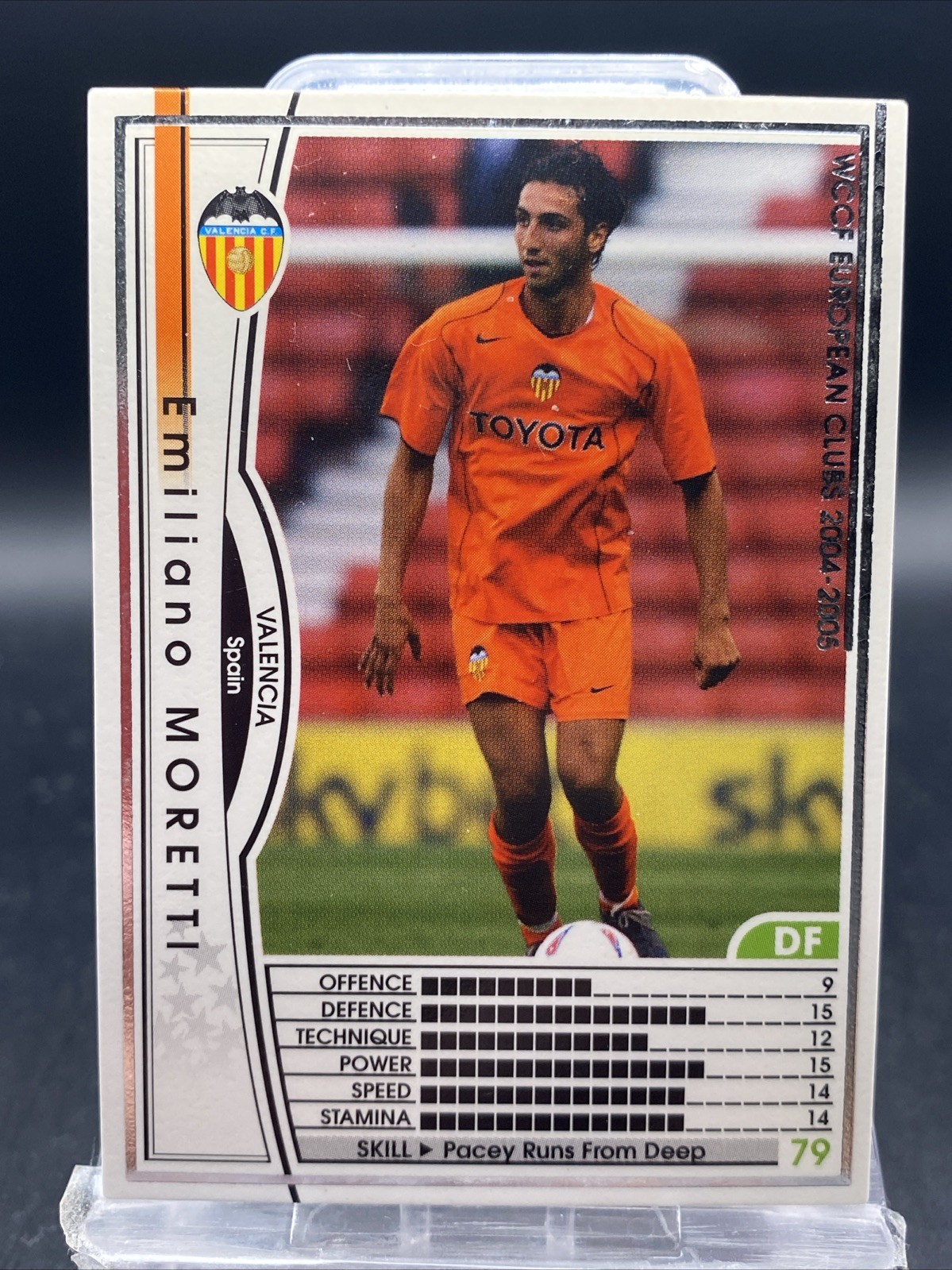 Emiliano Moretti Panini WCCF 2004-2005 Valencia Regular Japonés SEGA 214/224
