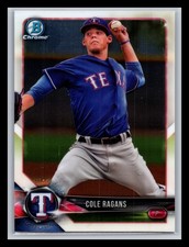 Cole Ragans Texas Rangers 2018 Bowman #BCP8 Chrome Prospects