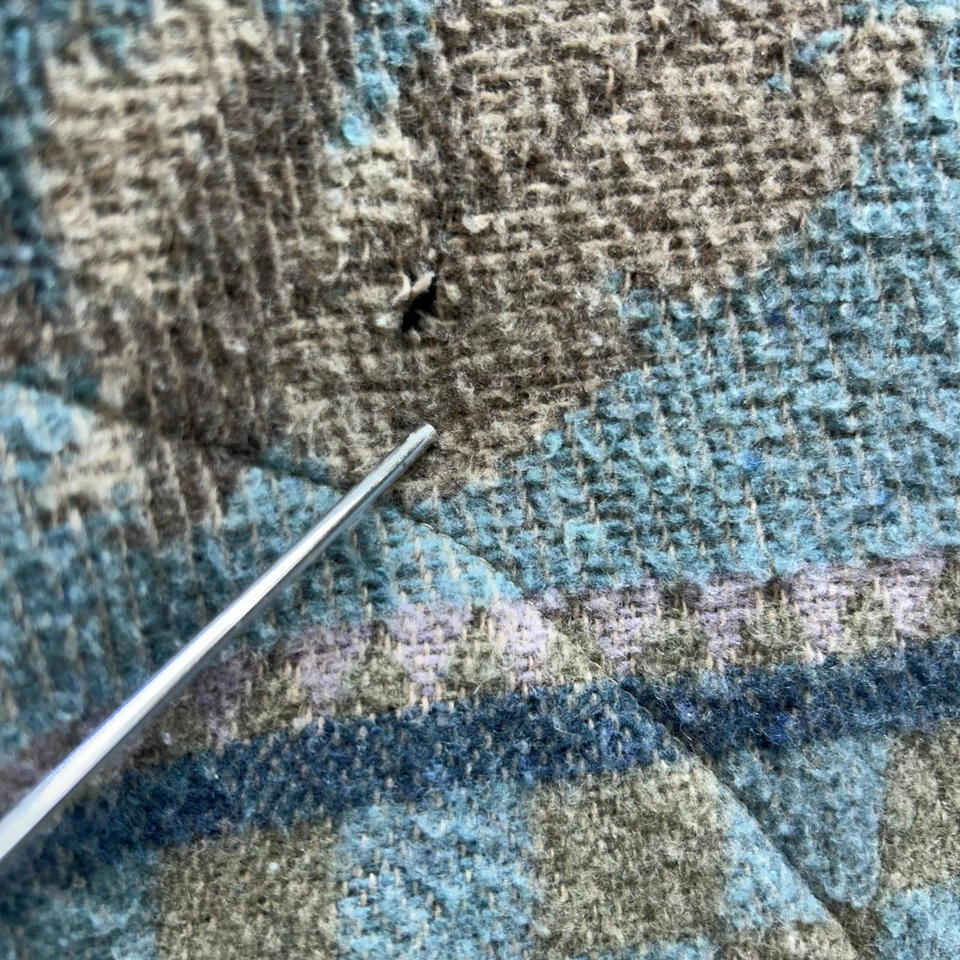 Vintage Tweed Jacket Womens Large Feather Pattern Granola Layering Modest Boho - Image 4 of 4