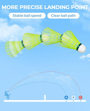 12/24 Pack Badminton Birdies Nylon, Durable Shuttlecocks for Backyard  Baseb...