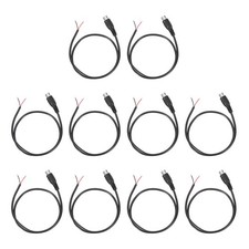 1.6FT RCA to Bare Wire Speaker Cable Black RCA Female Plug Pack of 10