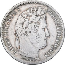 [#639254] Frankrijk, Louis Philippe I, 2 Francs, 1832, Nantes, Zilver, FR+, Gado