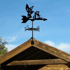 Bird Metal Weathervane Wind Direction Indicator for Fence