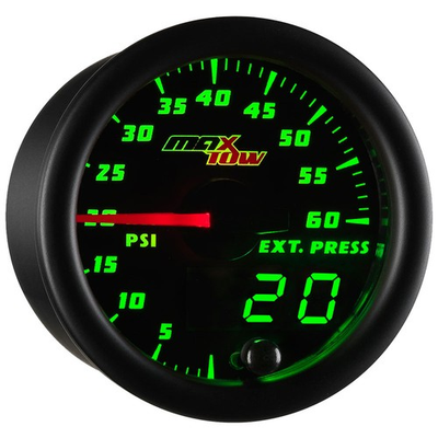 #ad 52mm Black amp; Green MaxTow 60 PSI Exhaust Pressure Gauge Kit $79.97