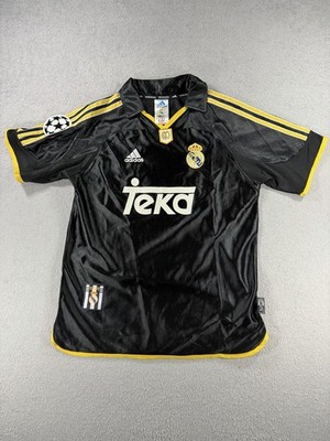  Real Madrid ユニフォーム JW1992 L Adidas Real Madrid 99/00 Away Jersey In Black (JW1992) Men's US