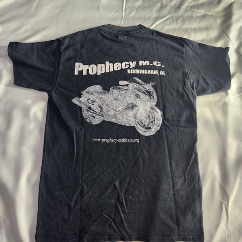 Port & Company Graphic Tee Motorcycle Prophecy MC Biker T Shirt Kids - Picture 4 of 4