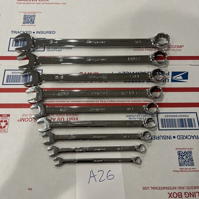 #ad Snap On OEX707B Combination Wrench Set 3 8–3 4quot; SAE 9 Pc 12 Point 1 4” amp; 5 16” $199.99
