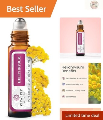 Aromatherapy Helichrysum Essential Oil Roll-On 10ml for Skin & Stress Relief
