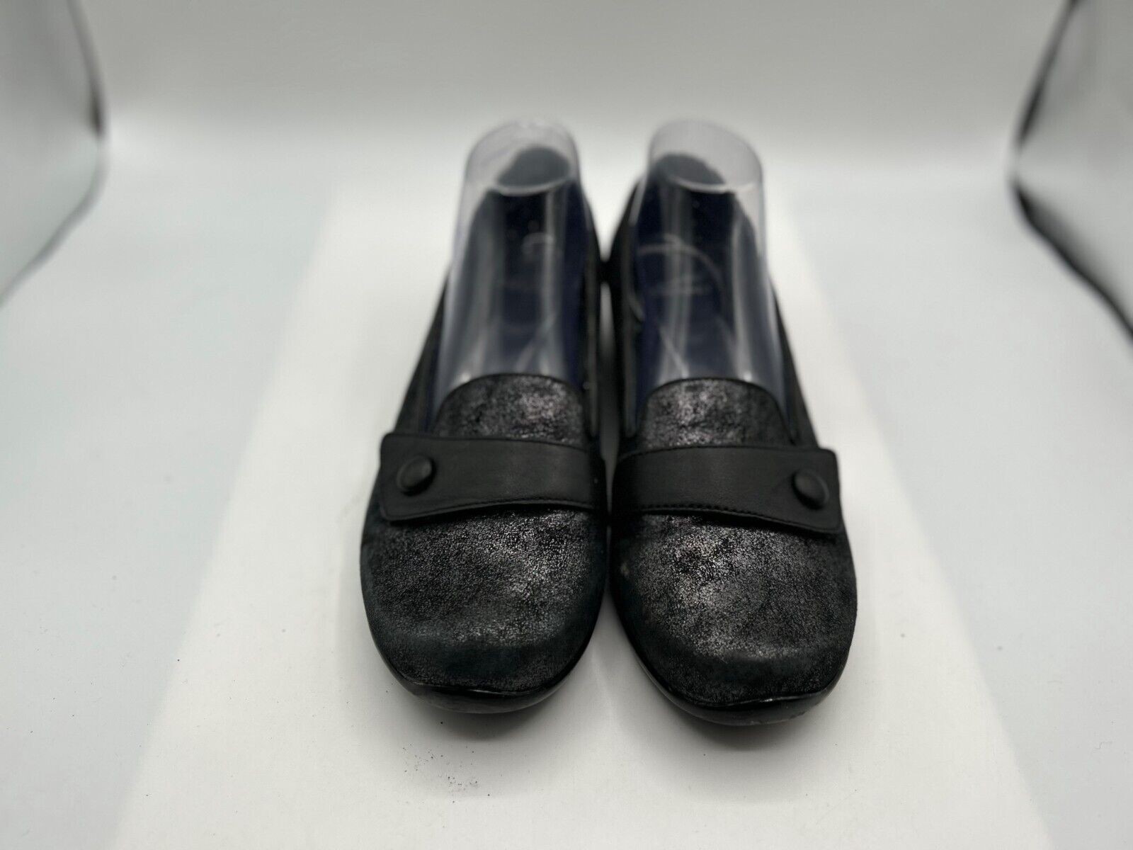 Dansko Olena Loafers Women's 10 M Black Metallic Leather Slip-On Comfort Shoes