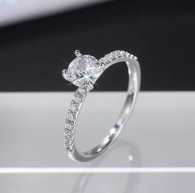925 Sterling Silber Ring mit Zirkonia   Größe 52 (US 6)   Elegant