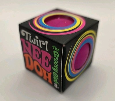 NeeDoh Squishy Twirl Pink Groovy Glob Mini Fidget Toy Sensory Stress Relief