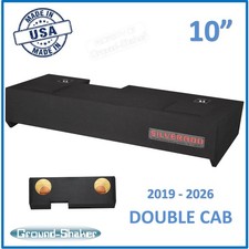 Chevy Silverado 2019-2026 Double Cab 10" Dual Speaker Box Sub Enclosure Car