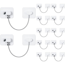 12 Pack Refrigerator Lock with 12 Keys Fridge Locks Combination Adhesive Child S