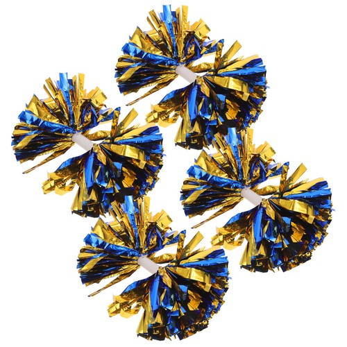  4 Stück Cheerleader Pom Poms Cheerleading für Kinder Handstreuer Schlagstockgriff - Bild 5 von 17