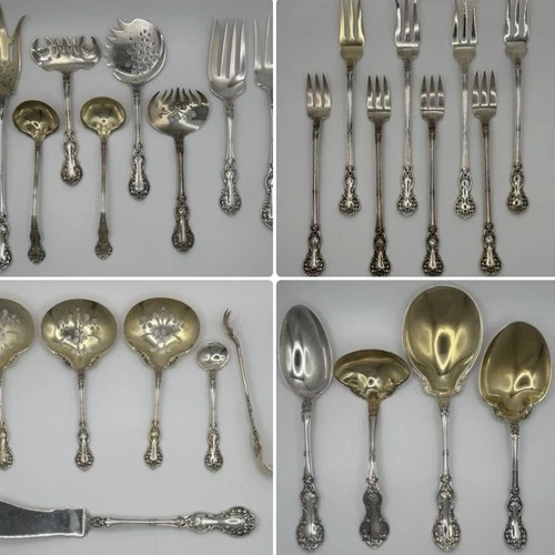 New ListingGorham Sterling Silver Fleury 26 Piece Service 726 Grams Scrap Lot