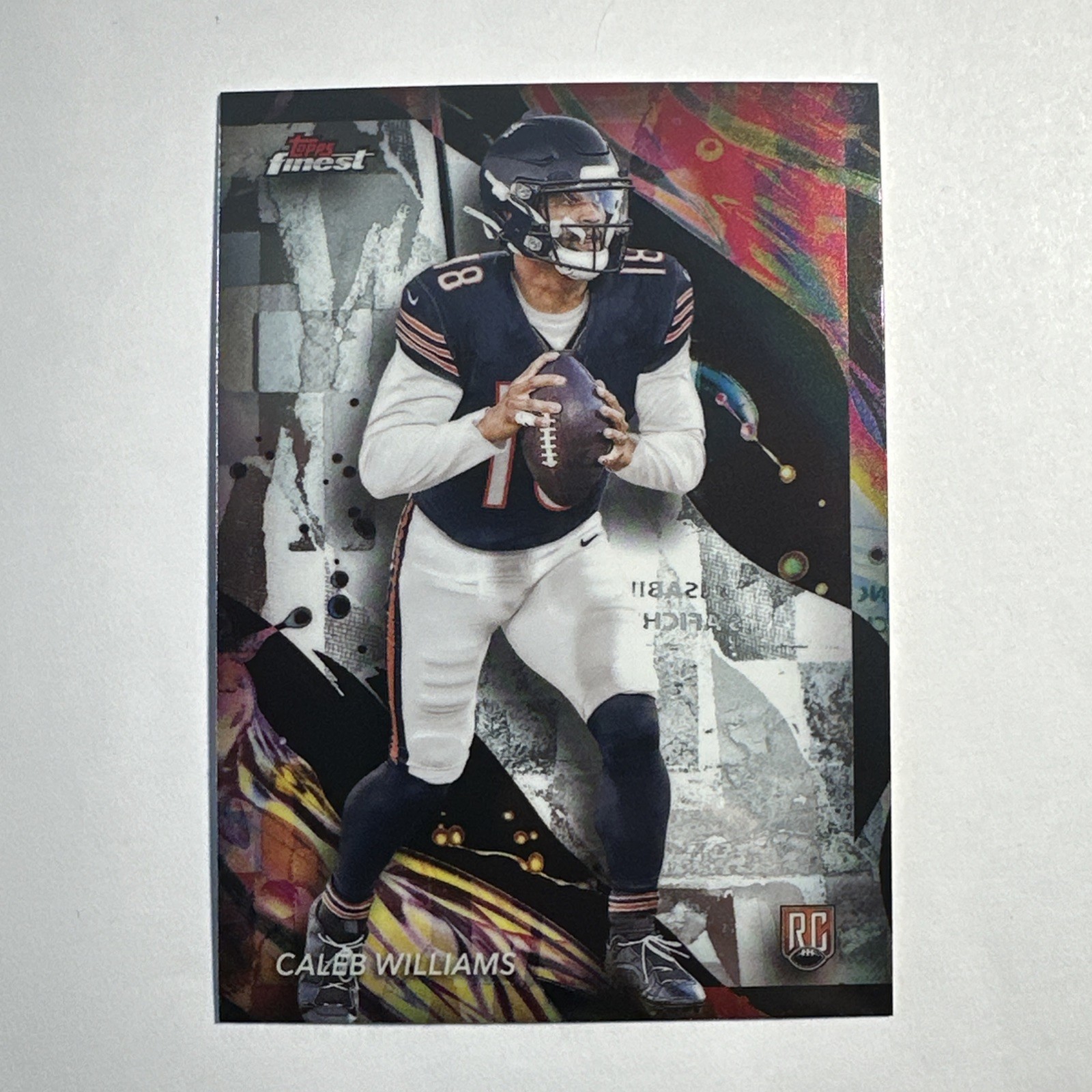 Caleb Williams 2024 Topps Finest Uncommon Chicago Bears Rookie Card #161 RC