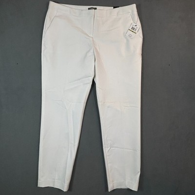 Neiman Marcus Pants Womens 14 White Low Rise Waist Slim Hip and Thigh NWT $110
