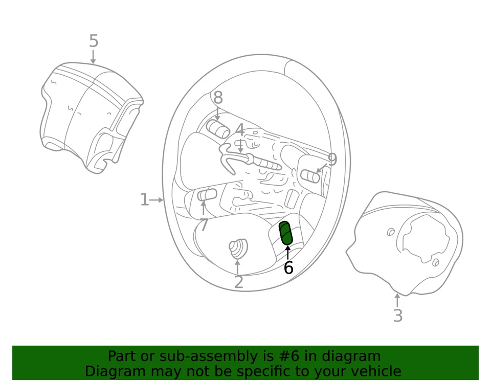 2002-2009 NEW GENUINE OEM GM LH SIDE INFORMATION DISPLAY SWITCH, P/N 21997739 - Image 4 of 4