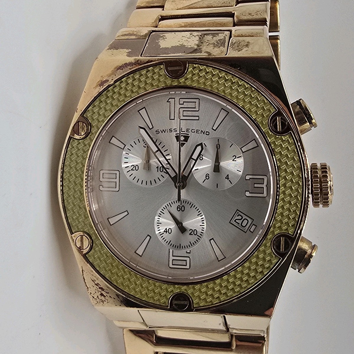 Swiss Legend Men's Throttle Quartz Chronograph Watch Rose Gold