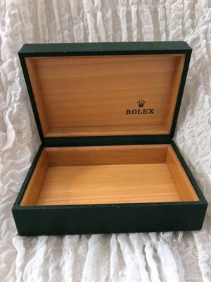 Rolex Uhrenbox Gehäuse Grün Leder Holz 68.00.02 Original